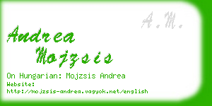 andrea mojzsis business card